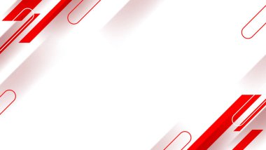 Soyut kırmızı ve beyaz geometrik tasarım arka plan modern markalaşma, web arkaplan ve canlı ve kalın estetik arayışındaki yazdırma materyalleri için uygundur.
