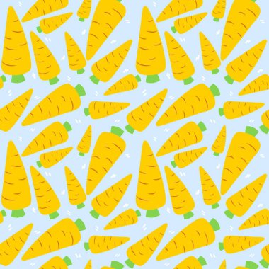 Havuç vektörsüz desen, besin arkaplanı. Düz sebze.