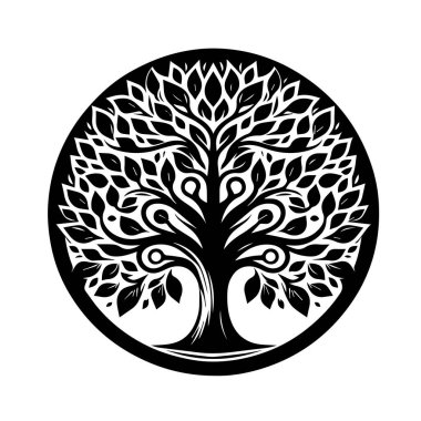 ağaç logosu vektör illüstrasyon şirketi zarif modern