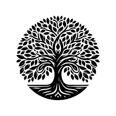 ağaç logosu vektör illüstrasyon şirketi zarif modern