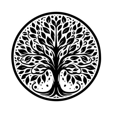 ağaç logosu vektör illüstrasyon şirketi zarif modern