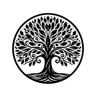ağaç logosu vektör illüstrasyon şirketi zarif modern