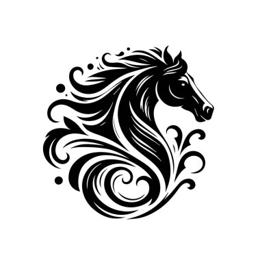at logosu siluet simgesi resmi ayrıntılı
