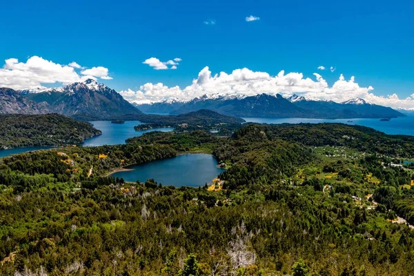 Прекрасний Пейзаж Патагонії Анд Гірського Хребта Озер Барілоче Аргентина High — стокове фото