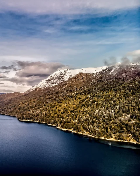 Piękny Krajobraz Patagonii Andów Pasma Górskiego Jezior Bariloche Argentyna Wysokiej — Zdjęcie stockowe