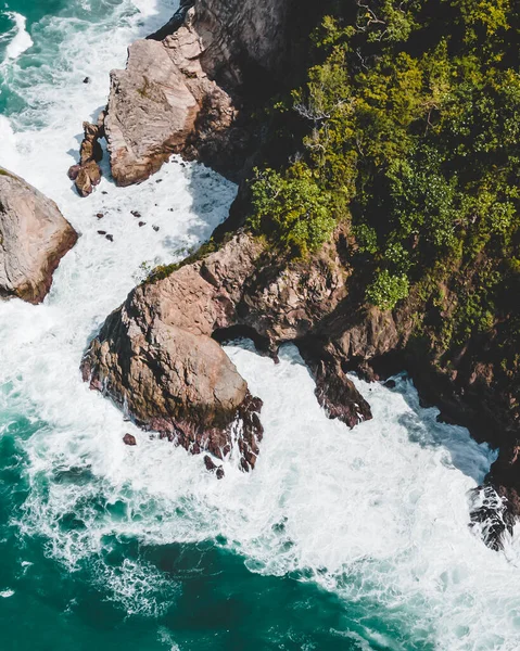 stock image Blue sea background in the Patagonia of Argentina with rocks. High quality photo