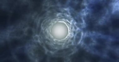 Looping Background Blue Energy Vortex Tunnel . 4K resolution