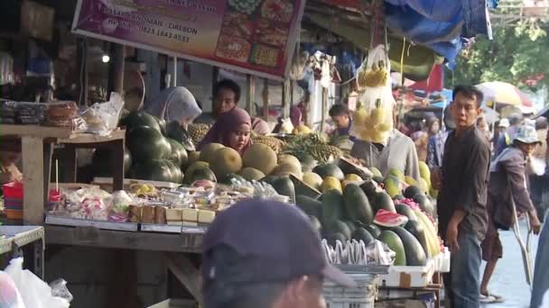 Cirebon Indonésia Março 2023 Atmosfera Compra Venda Mercado Cirebon Kanoman — Vídeo de Stock