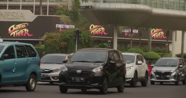 Jacarta Indonésia Mjune 2023 Densidade Tráfego Jacarta Tarde Após Horário — Vídeo de Stock