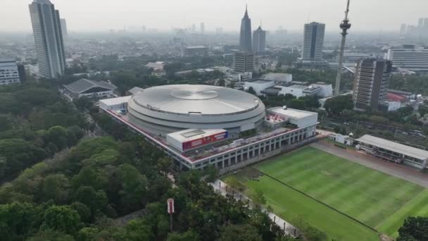 자카르타 인도네시아 2023년 인도네시아 경기장의 무인비행기 — 비디오