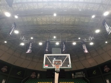 Basketball Hoop Inside an Indoor Arena