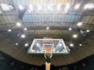 Basketball Hoop Inside an Indoor Arena