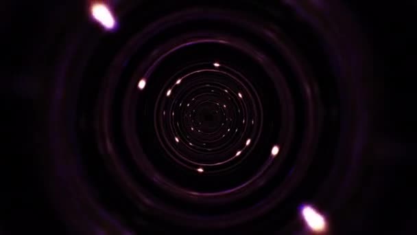 Abstrato Hipnótico Centro Radial Brilho Anel Vórtice Túnel Flare Óptica — Vídeo de Stock