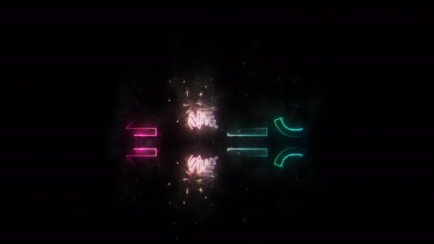 2023 Frohes Neues Jahr Glühende Laser Neon Text Animation Mit — Stockvideo