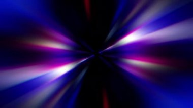 Çok renkli ışık radyal ışıltı dönüş arkaplanının döngü animasyonu. Parlak ışıklarla soyut hareket arkaplanı. 