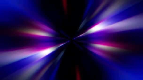 Animación Bucle Luz Multicolor Radial Rotación Rayos Brillo Llamarada Fondo — Vídeos de Stock