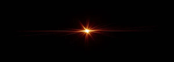 Иллюстрация Gold Orange Optial Flare Light Черном Фоне Элемент Эффекта — стоковое фото