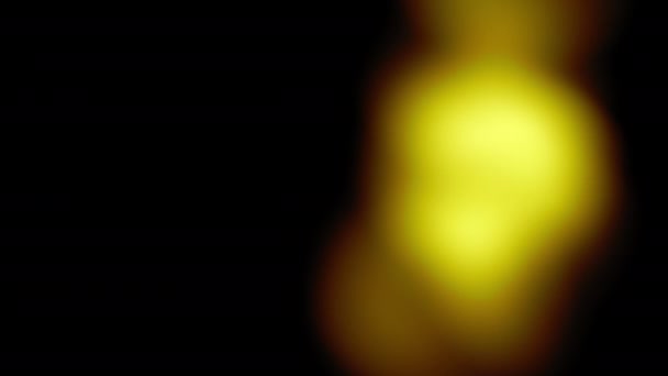 アブストラクトループオレンジリークは スクリーンプロジェクトオーバーレイ用のアニメーション背景を輝きます 4Kシームレスループイエローオレンジライトリークコレクションと黒の背景に美しい光リーク反射 — ストック動画