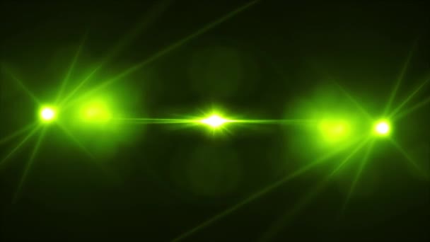 Абстрактные Светящиеся Липово Зеленые Вспышки Светят Дождем Рвущимся Экранному Проекту — стоковое видео