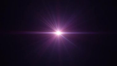 Döngü merkezi, renkli turuncu ışıklar, optik mercekler, siyah arkaplan üzerine uzanan ekran projesi için animasyon sanatı parlıyor. Lamba ışınları dinamik, parlak video görüntülerini etkiler. Altın parıldayan yıldız optik ışık hareketi.