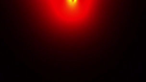 Abstract Loop Top Center Orange Red Flare Light Rotation Screen — Video Stock