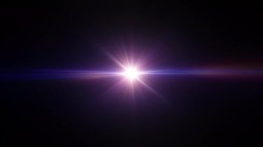 Dönen renkli merkez çok renkli yıldız güneşi optik lens ışıkları shin ışınları animasyon sanat arka planı ekran projesi örtüsü için. Lamba ışınları dinamik, parlak video görüntülerini etkiler.
