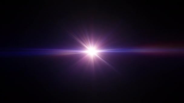 Петля Красочный Центр Вращающийся Разноцветной Звезды Солнечные Огни Оптические Линзы — стоковое видео