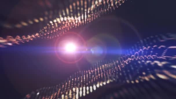 End Neon Glow Text Science Technology Futuristic Cinematic Title Digital — Vídeo de stock