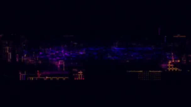 Game Glitch Text Effect Cinematic Trailer Title Background Digital Sci — 图库视频影像