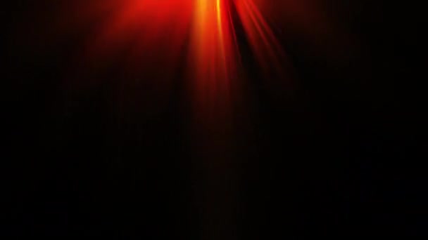 Loop Top Center Orange Red Optical Lens Flares Shine Rays — Vídeo de Stock