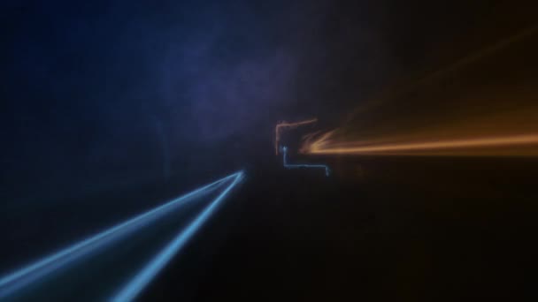 Кінець Блискавки Лазер Мерехтить Текст Анімації Кінематографічна Назва Абстрактний Фон — стокове відео