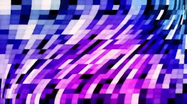 4K 3d Abstract loop pink blue digital mosaic tile pattern animaiton background.  Small blinking shining squared with flicker electrical line. 