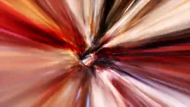 Abstract Loop Orange Red Hyperspace Warp Tunnel Wormhole Background Space — Stockvideo