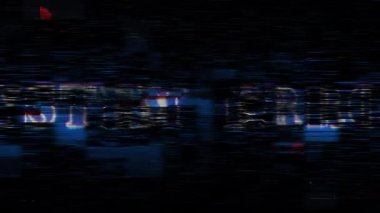 System Error glitch neon blue text effect with silver flash flickering light loop cinematic title animationn backgroud 4K 3D isolated seamless loop Business Intelligence glitch text effect element.