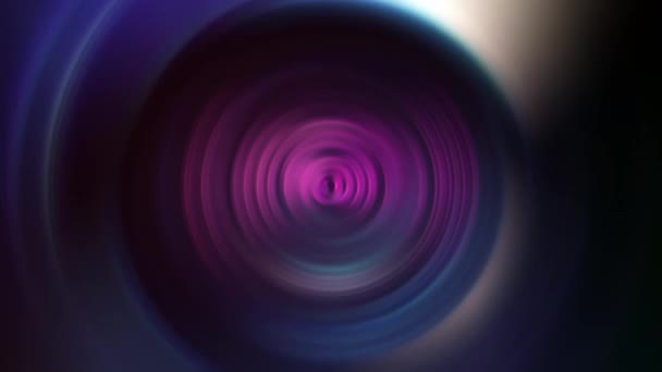 Абстрактна Петля Гіпнотичний Барвистий Світиться Радіальне Коло Блищить Кільце Обертання — стокове відео