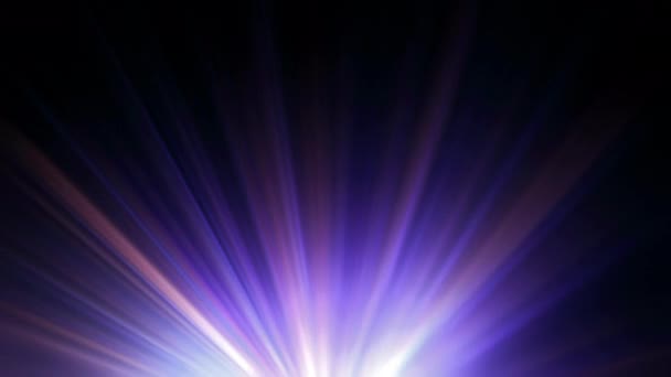 Абстрактная Петля Центр Нижней Фиолетовой Красочные Оптические Линзы Вспышки Света — стоковое видео