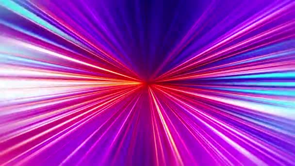 Loop Animation Beautiful Center Pink Red Blue Colorful Flare Shine — Vídeo de Stock