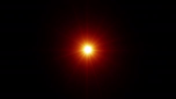 Abstract Loop Center Gold Orange Optical Shine Light Lens Flares — Stockvideo