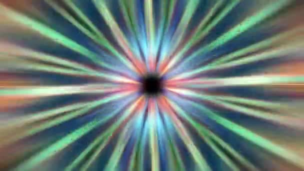 Abstract Loop Magic Hypnotic Flicker Glowing Radial Flying Lines Motion — 图库视频影像