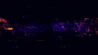 Live Now metin sözcüğü altın ışık animasyon döngüsü, arızalı metin efekti soyut arka planı. 4K 3D kusursuz döngü Canlı Şimdi Sinema fragmanı için efekt ögesi, başlık pankartı. 