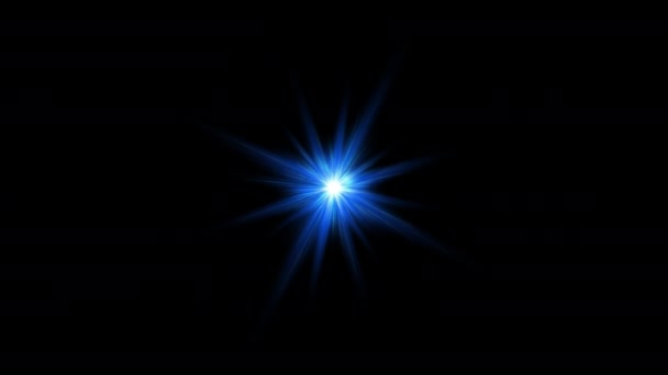 Αφηρημένη Φαινομενική Βρόχο Μπλε Sta Φως Ραβδώσεις Λάμψη Ακτίνων Περιστροφή — Αρχείο Βίντεο