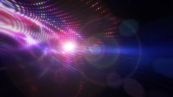 Fintech发光文本抽象科学技术的未来3D与照明灯电影片名背景 商业网络技术动画介绍 — 图库视频影像