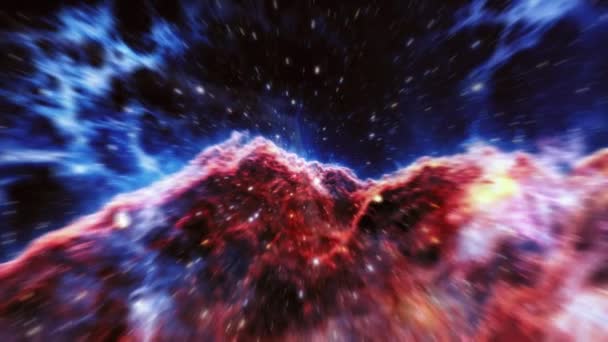 Derin Uzayda Carina Nebulası Uzay Yolculuğu Keşfi Carina Bulutsusu Ndaki — Stok video