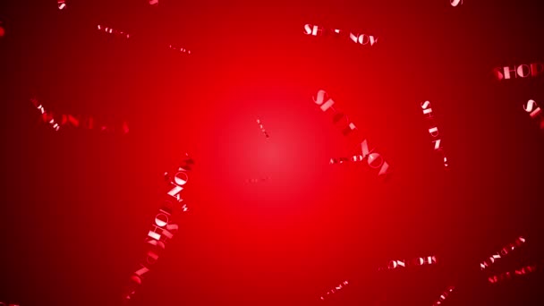 在红色抽象背景下键入运动动画 3D介绍元素 标题横幅 覆盖你的视频 — 图库视频影像