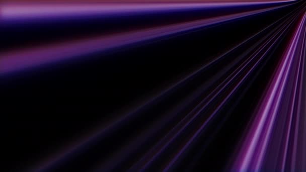 无缝圈发光粉红蓝光照明光束从右上方动画到黑色抽象背景的项目屏幕覆盖光 — 图库视频影像
