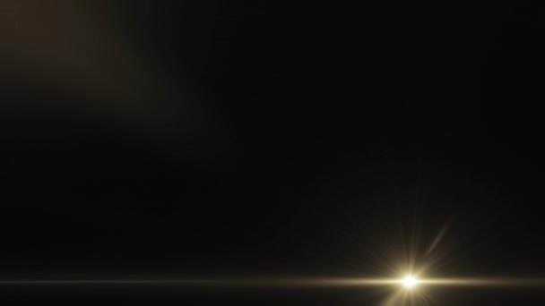 Оптична Лінза Спалахує Натуральним Стилізованим Сяйвом Золотого Радіального Освітлення Анімації — стокове відео