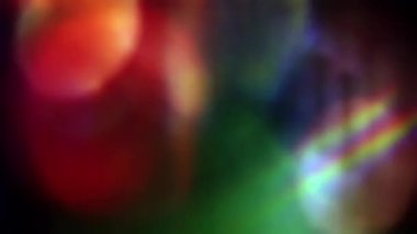 Proje ekranı kaplaması için soyut renkli optik ışık sızıntısı hareket arkaplanı döngüsü. Yaratıcı, gizemli ışık sızıntısı elementi için animasyon kavramı