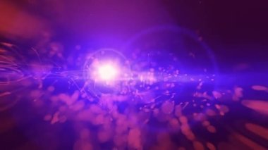 Soyut Geliş Yakında Altın Işık Hareketi metin teknolojisi fütüristik 3D sinematik başlık dijital parçacıklar dalga ve ışık patlaması arka planı