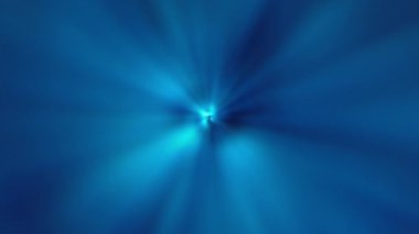 Soyut döngü animasyonu. Teknoloji ve iletişim arka planı için bulanık mavi ışık parlaması. Mavi ışık hızı, hareket halindeki neon ışınları. Renkli bir patlama, yıldızlar arasında hareket ediyor.. 