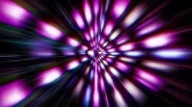 Soyut beyaz pembe parlak neon daire gradyan radyal parlak yıldız ışıkları fütüristik yüksek teknoloji iş sunumu için soyut arka plan slayt konsepti. 